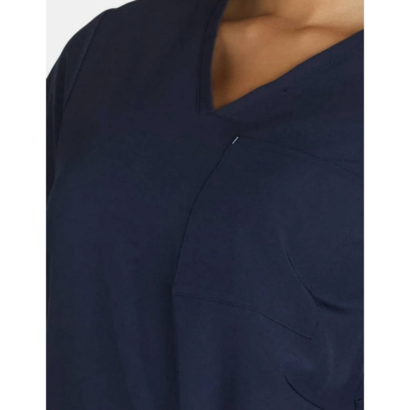 NWT NAVY BLUE SCRUB TOP - Picture 6 of 6